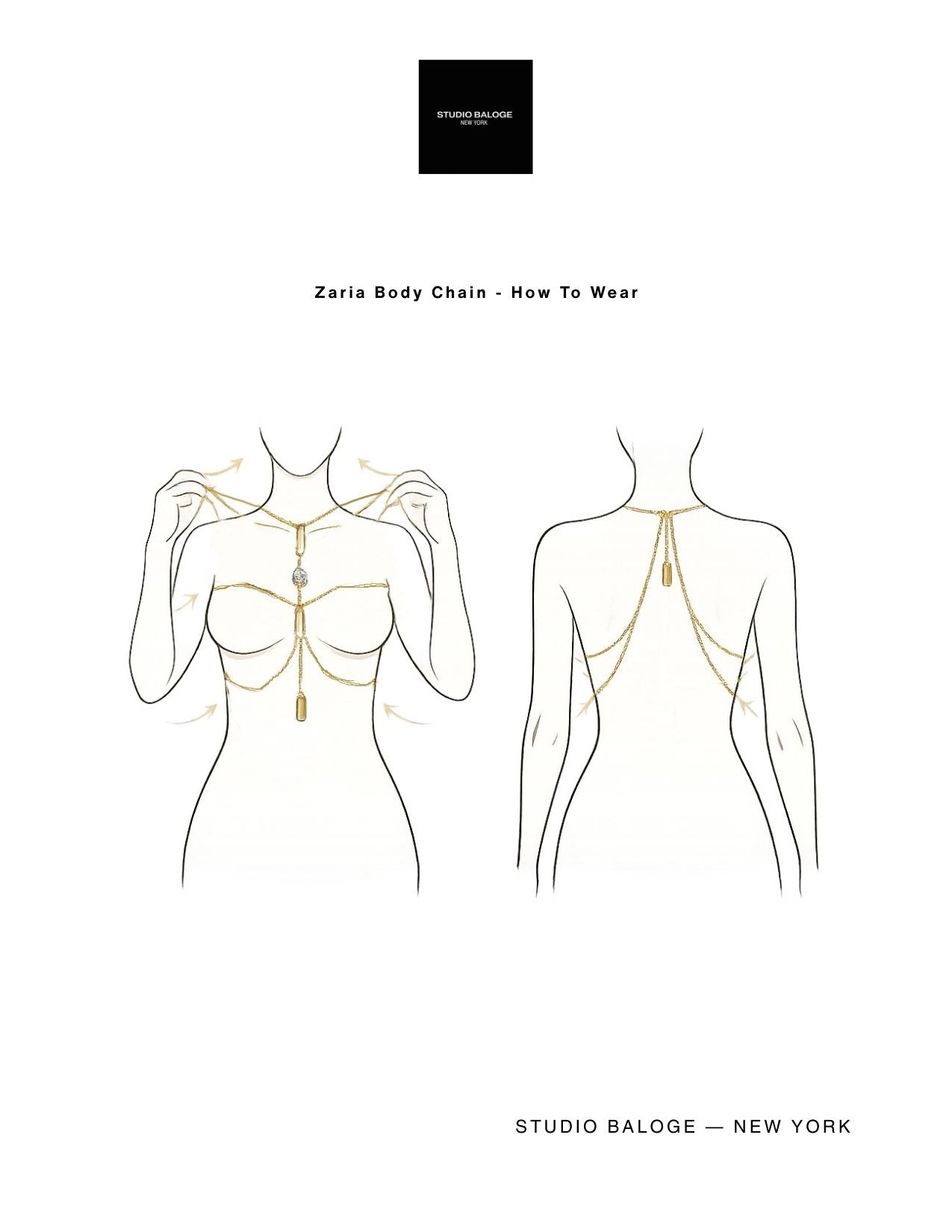 Zaria T-Line Body Chain