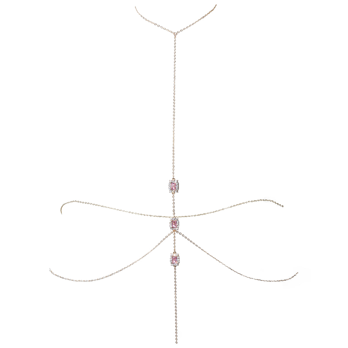 Carré T-Line Body Chain in Peridot Green