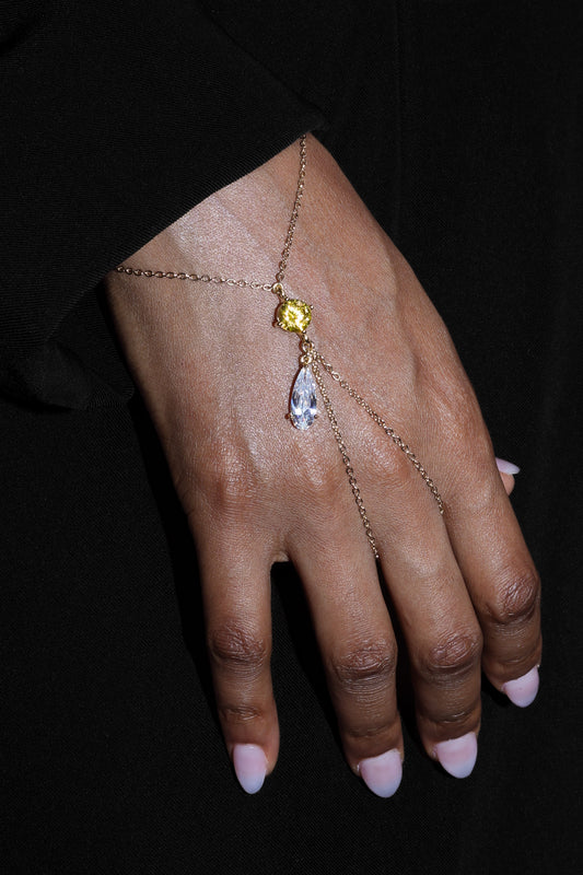 Lumina Hand Chain in Citrine Yellow