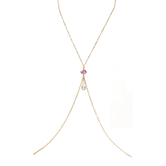 Lumina Mini Body Chain in Bright Pink