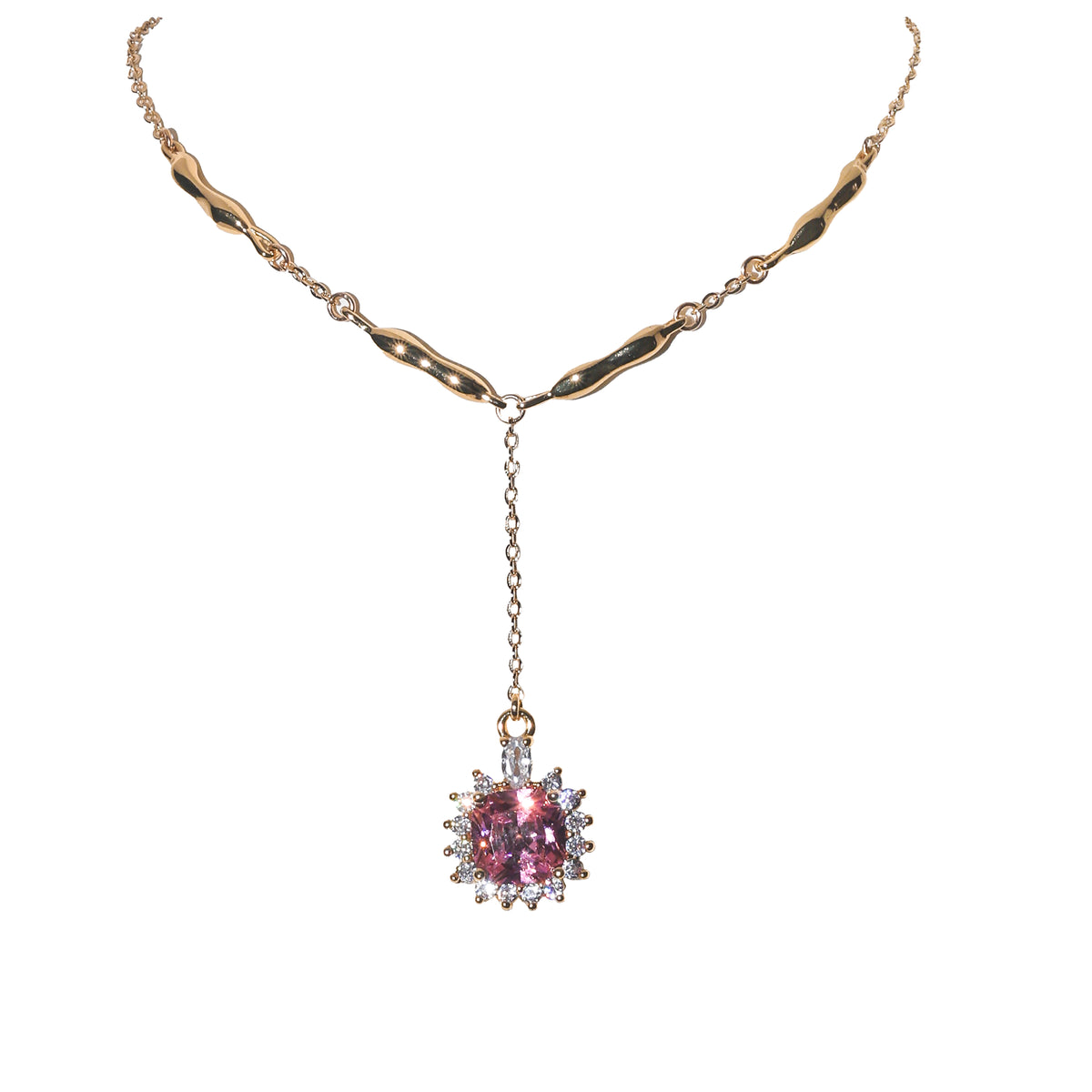 Relic Lariat Necklace in Clear