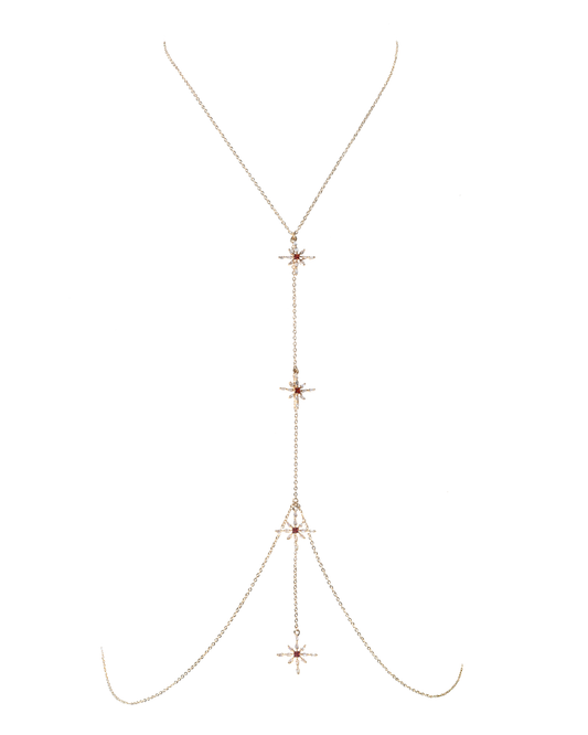Star-shaped necklace on a white background