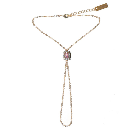 Carré V-Line Hand Chain in Bright Pink