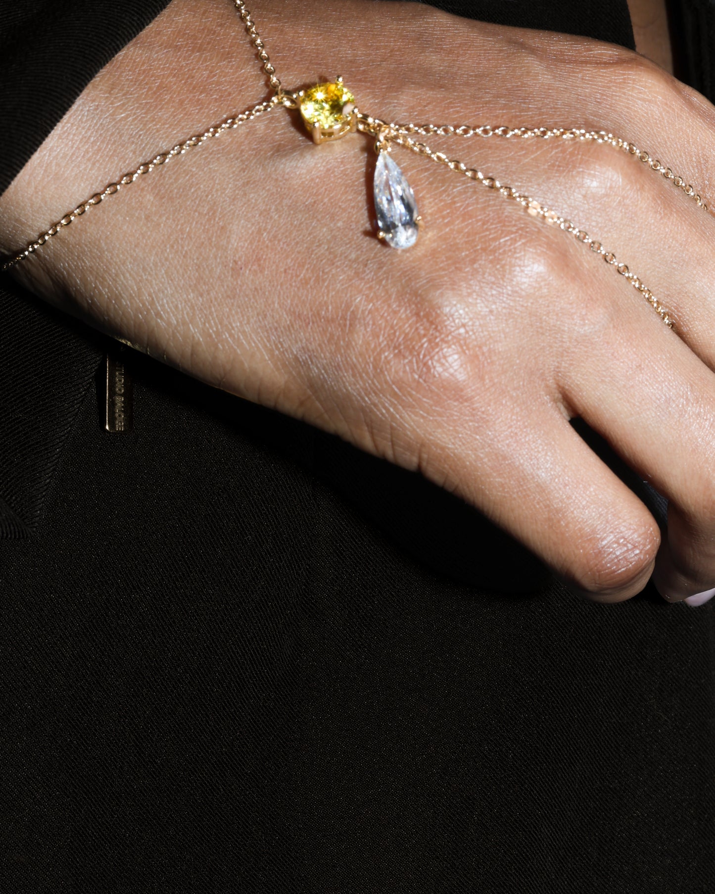 Lumina Hand Chain in Yellow