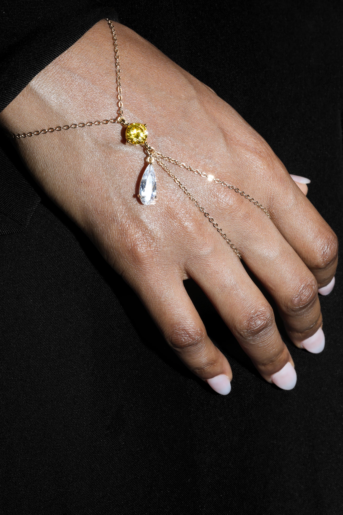 Lumina Hand Chain in Yellow
