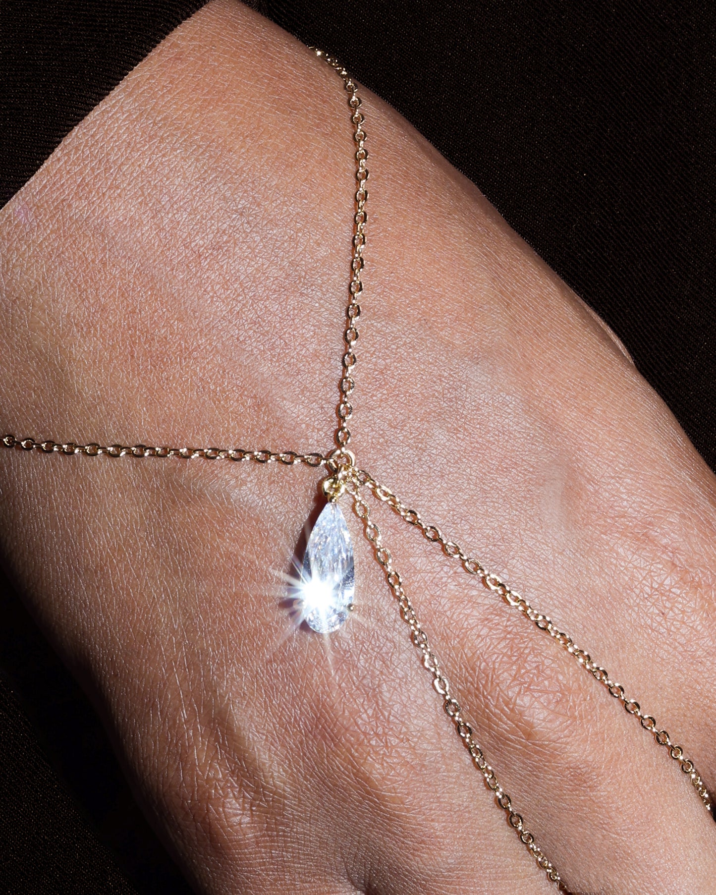 Lumina Solitaire Hand Chain