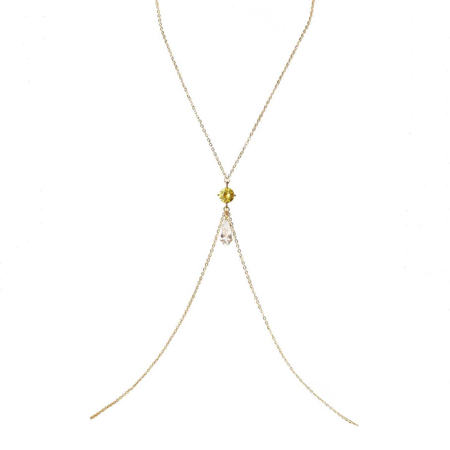 Lumina Mini Body Chain in Citrine Yellow