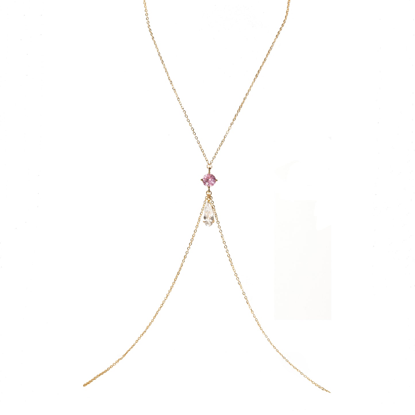 Lumina Mini Body Chain in Bright Pink