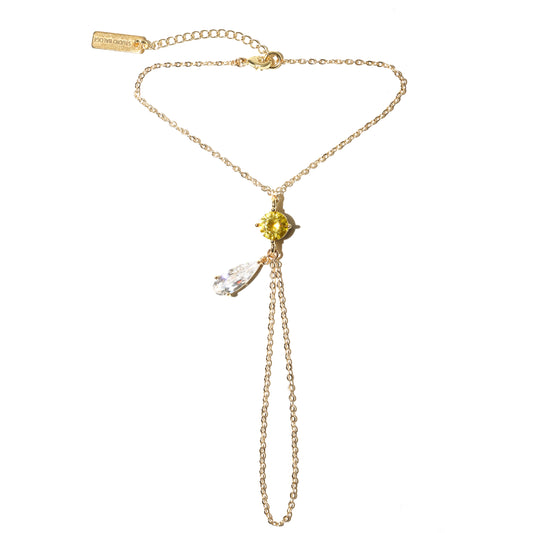 Lumina Hand Chain in Citrine Yellow