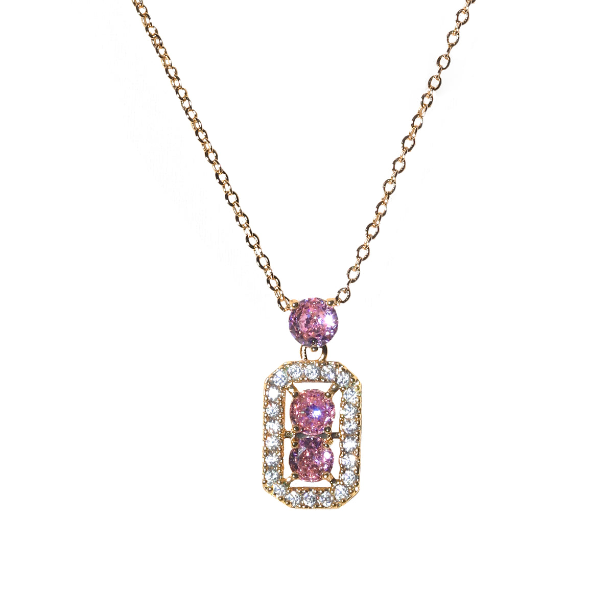Octave Necklace in Bright Pink