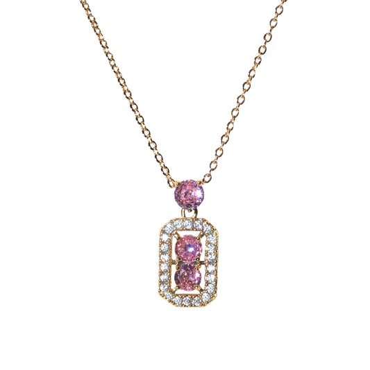 Octave Necklace in Bright Pink
