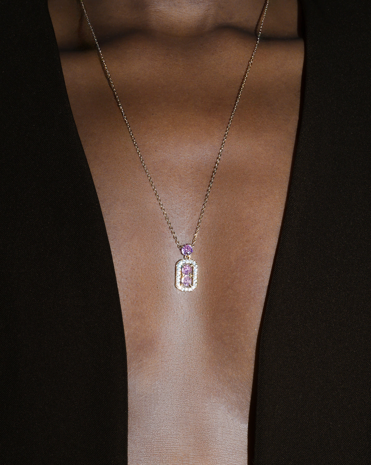 Octave Necklace in Bright Pink