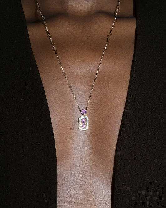 Octave Necklace in Bright Pink